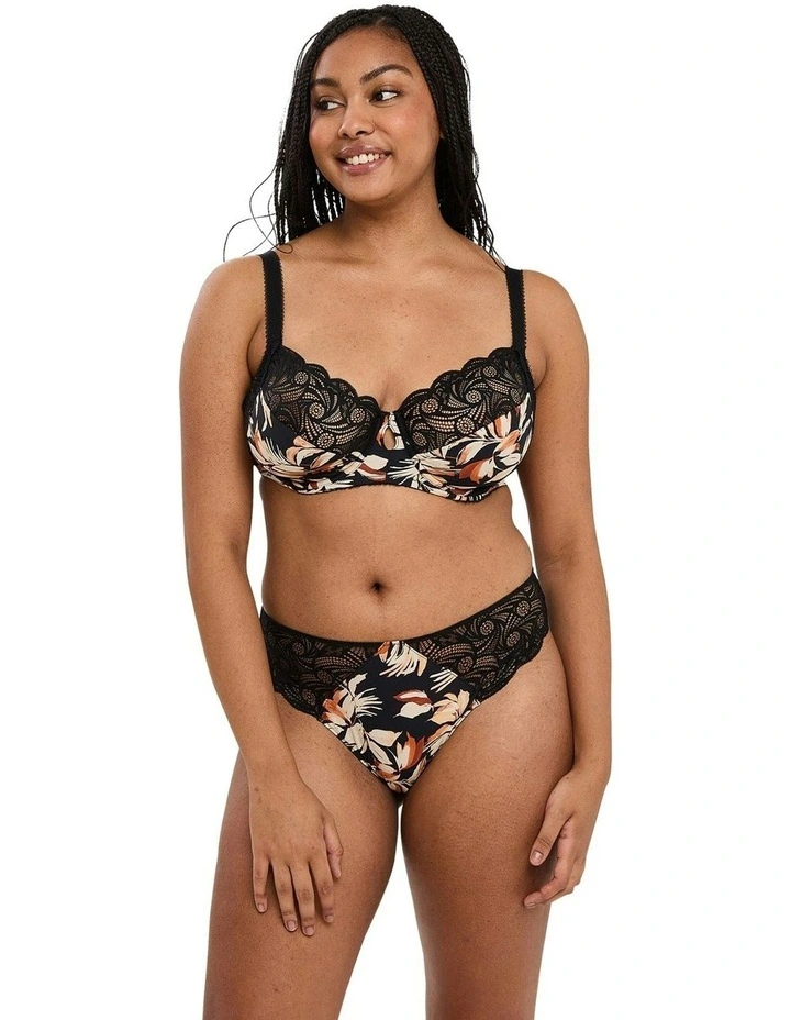 Ariane Fantaisy Underwire Full Cup Bra with Lace in Black image 4