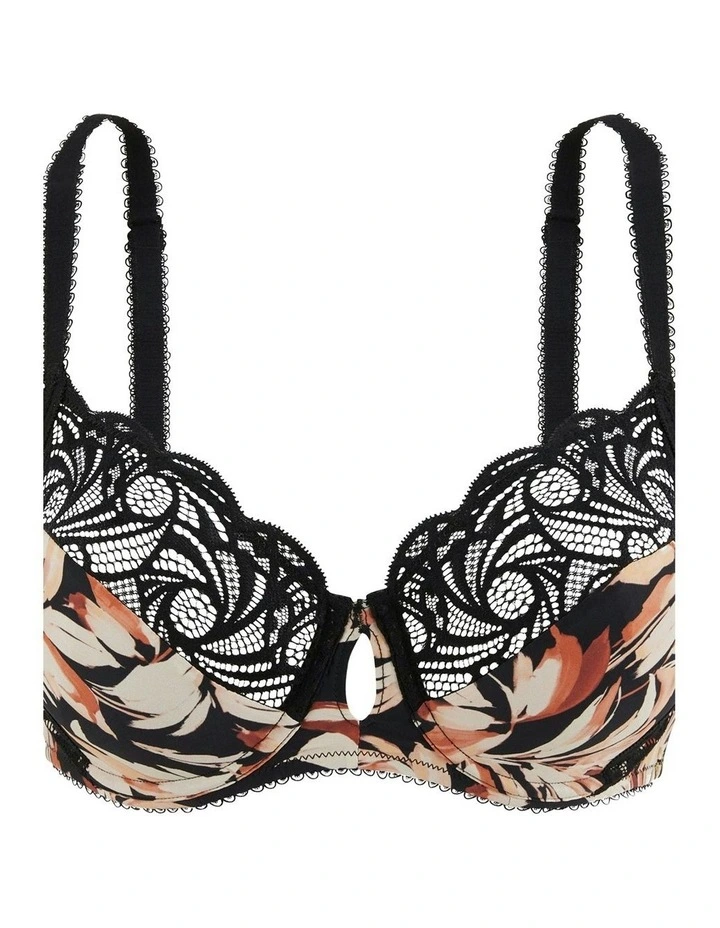 Ariane Fantaisy Underwire Full Cup Bra with Lace in Black image 6