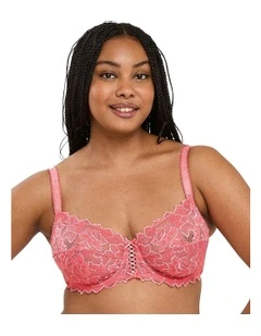 Arum Underwire Balconette Lace Bra in Rapture Rose