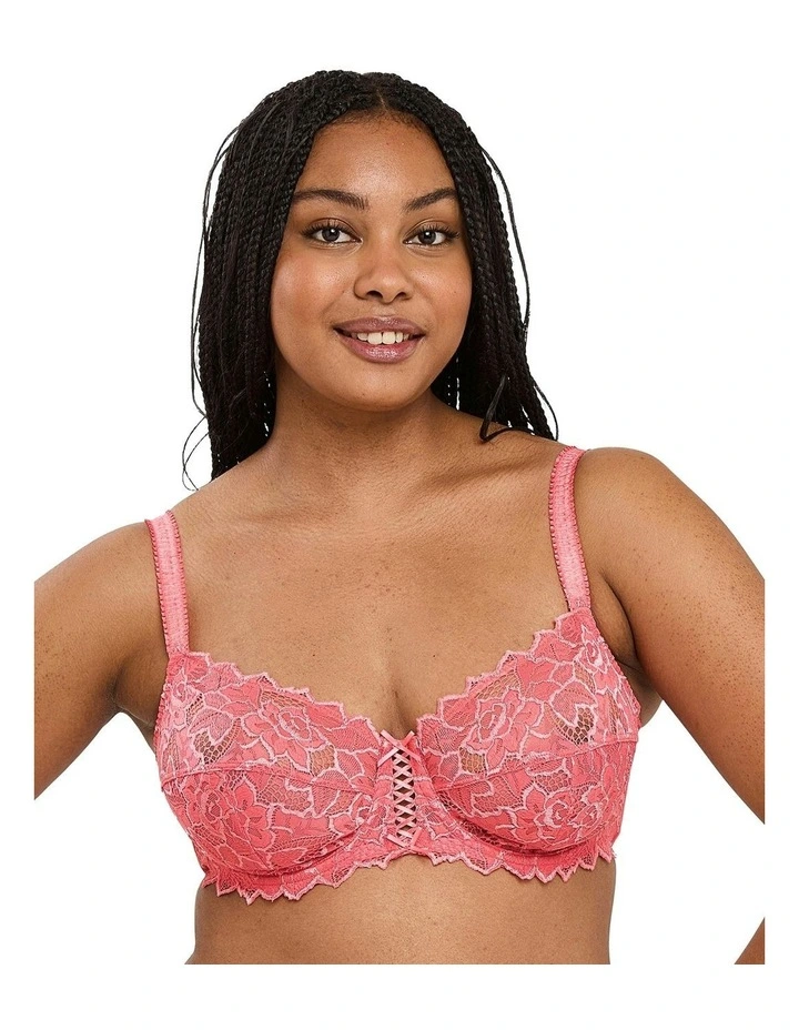 Arum Underwire Balconette Lace Bra in Rapture Rose image 1