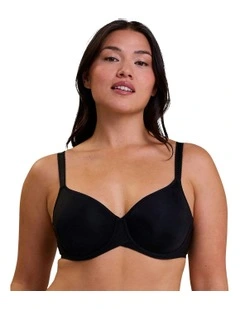 Sonia Seamless Wired T-shirt Bra in Black