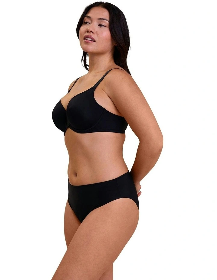 Sonia Seamless Wired T-shirt Bra in Black image 3