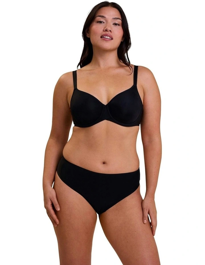 Sonia Seamless Wired T-shirt Bra in Black image 5