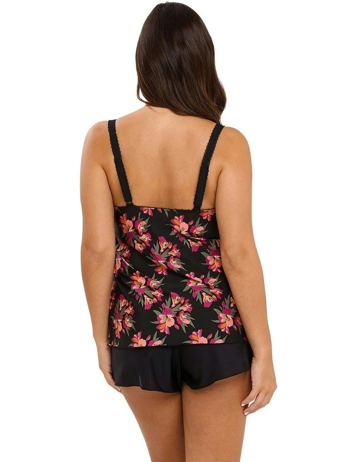 Oriane Microfibre Pyjama Camisole With Lace in Black image 5