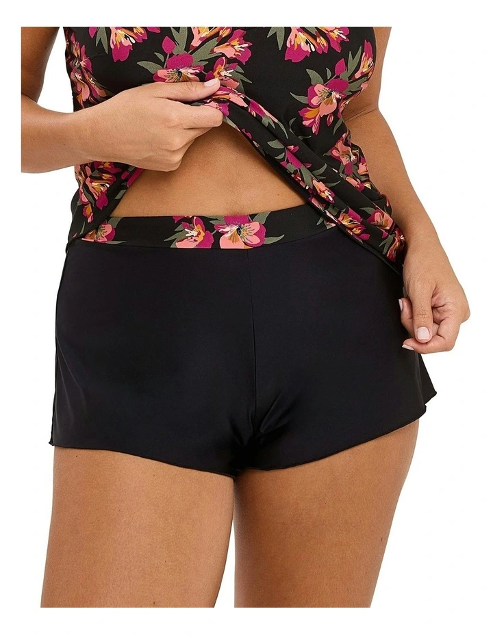 Oriane Microfibre Sleep Shorts in Black image 1