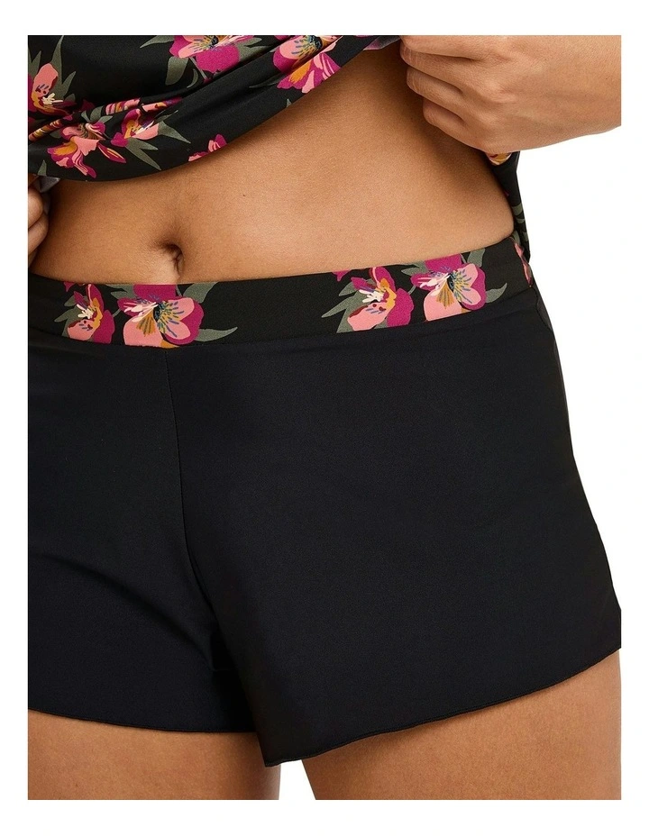 Oriane Microfibre Sleep Shorts in Black image 4