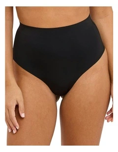 Perfect Touch High Waist Shaping Thong in Black