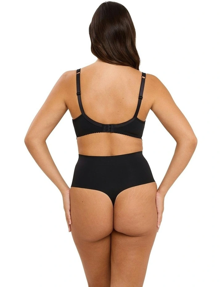 Perfect Touch High Waist Shaping Thong in Black image 5