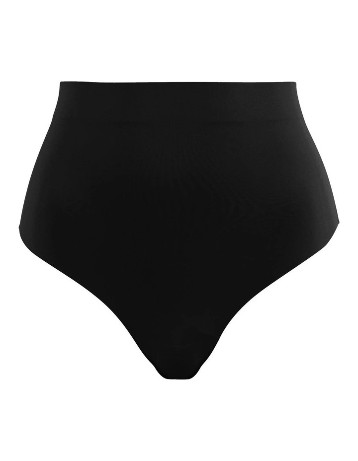 Perfect Touch High Waist Shaping Thong in Black image 6
