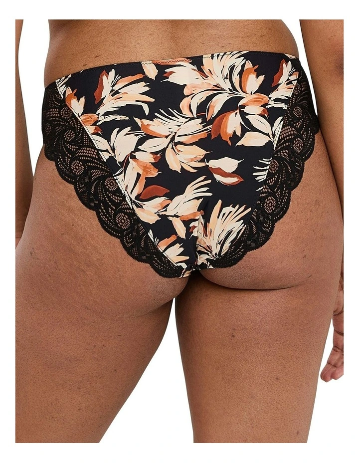 Ariane Fantaisy Microfibre And Lace Bikini Brief in Black image 2