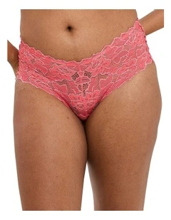 Arum Mid-Rise Lace Brief in Rapture Rose