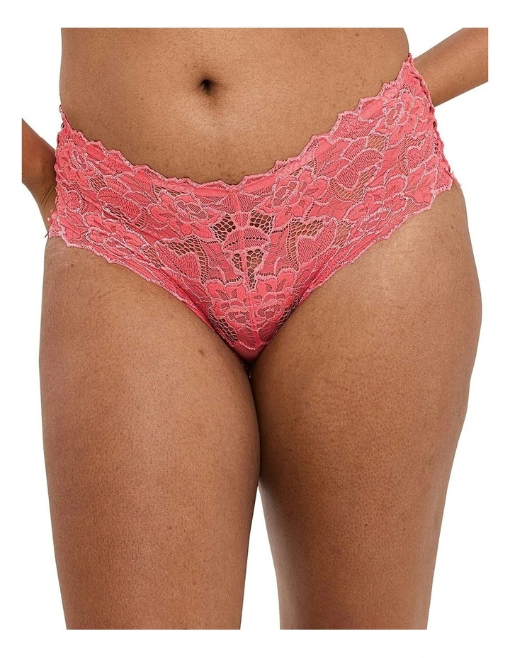 Arum Mid-Rise Lace Brief in Rapture Rose image 1