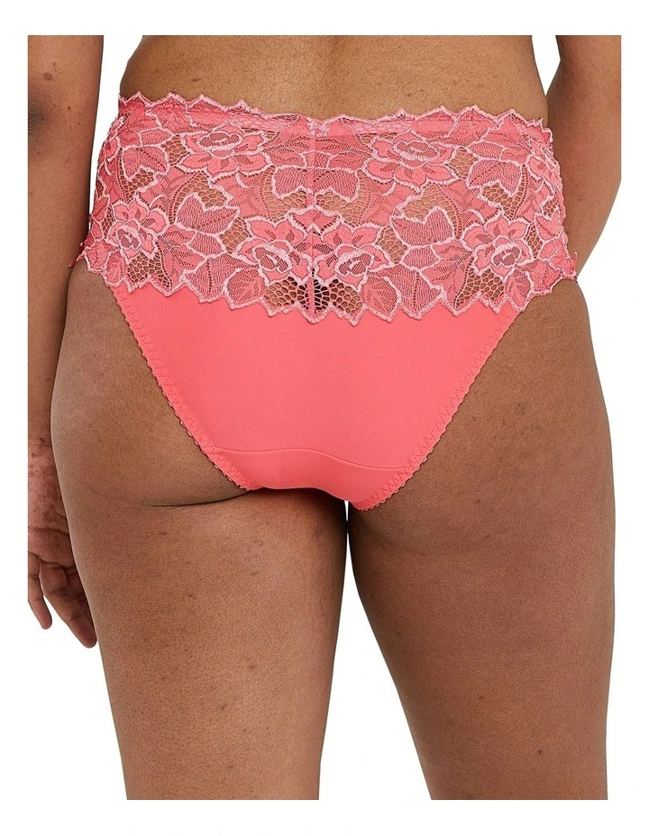 Arum Mid-Rise Lace Brief in Rapture Rose image 2
