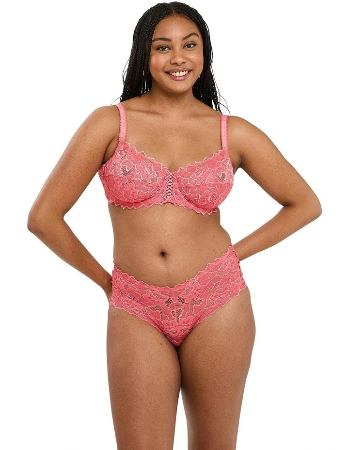 Arum Mid-Rise Lace Brief in Rapture Rose image 4