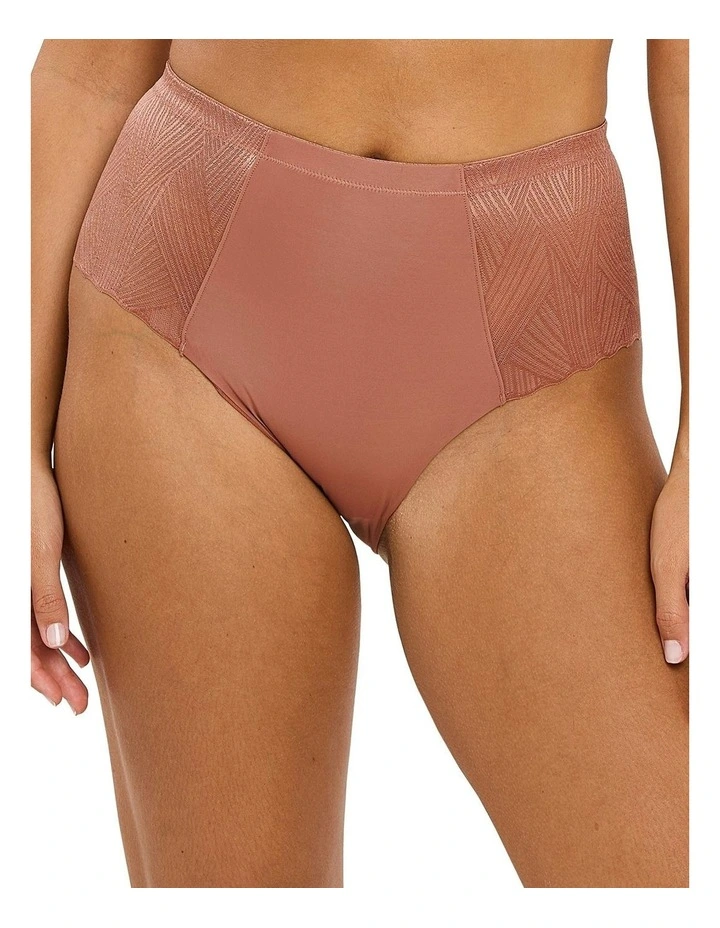 Daily Softness High Waist Brief With Lace in Hazelnut image 1