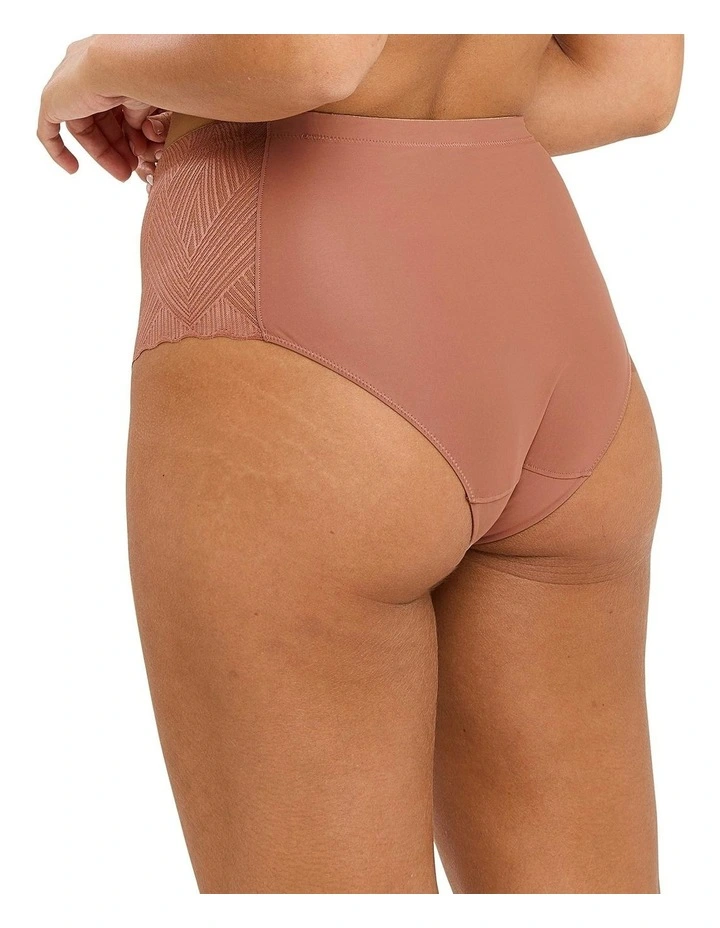 Daily Softness High Waist Brief With Lace in Hazelnut image 2