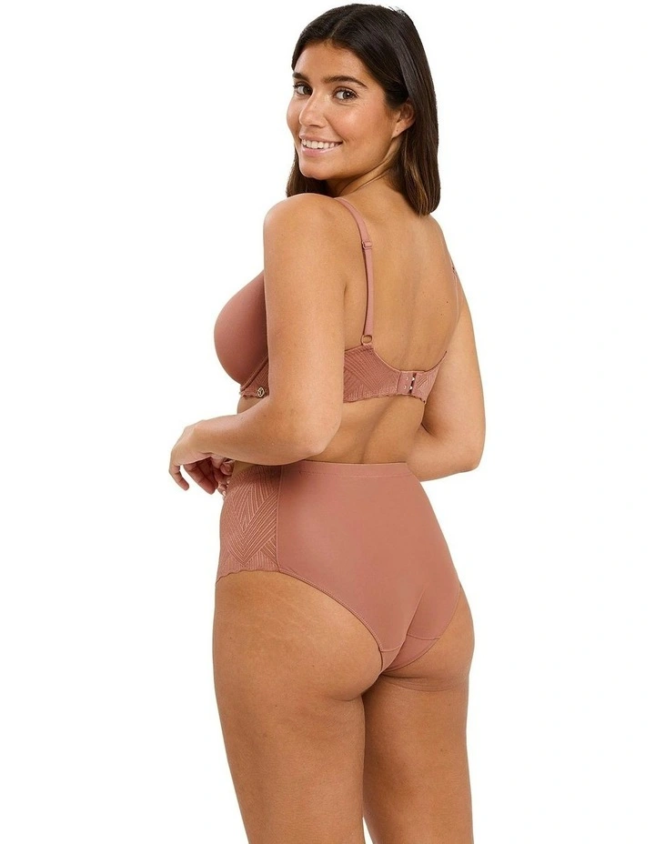 Daily Softness High Waist Brief With Lace in Hazelnut image 5