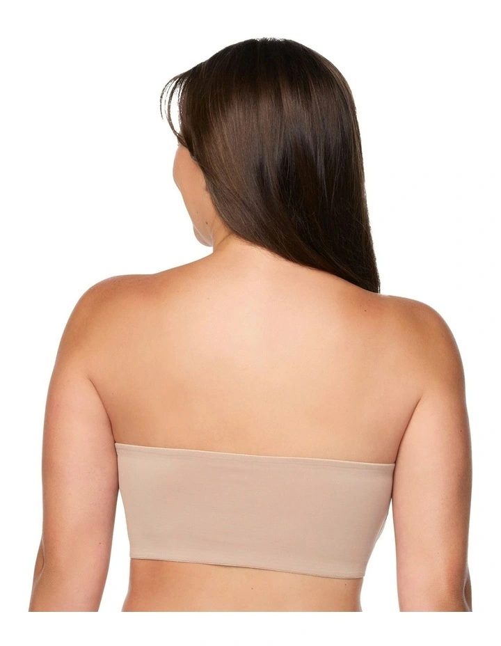 Real Smooth Wireless Strapless Bandeau Bra in Beige image 2
