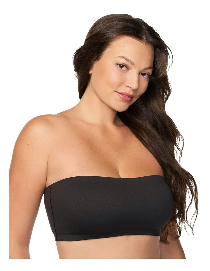 Real Smooth Wireless Strapless Bandeau Bra in Black image 1