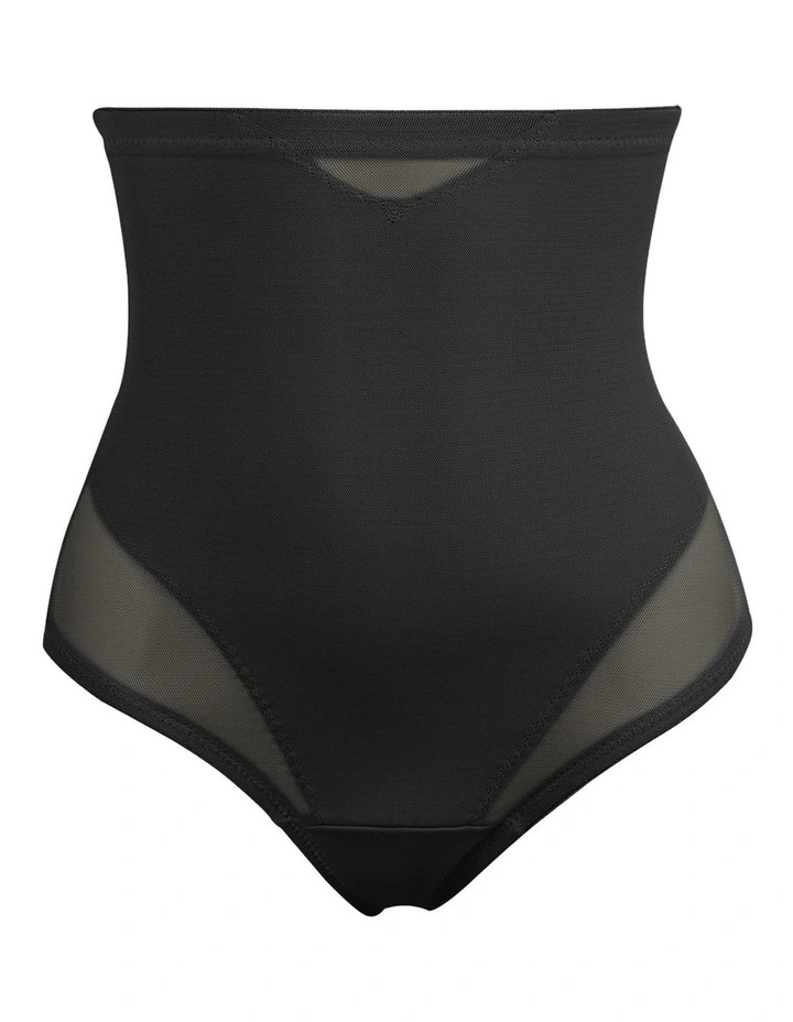Sexy Sheer Shaping High Waist Thong in Black image 6