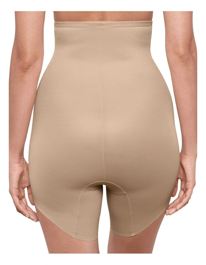 Showstopper Slanted Hem Ultra-High Waist Shaping Short in Warm Beige image 2