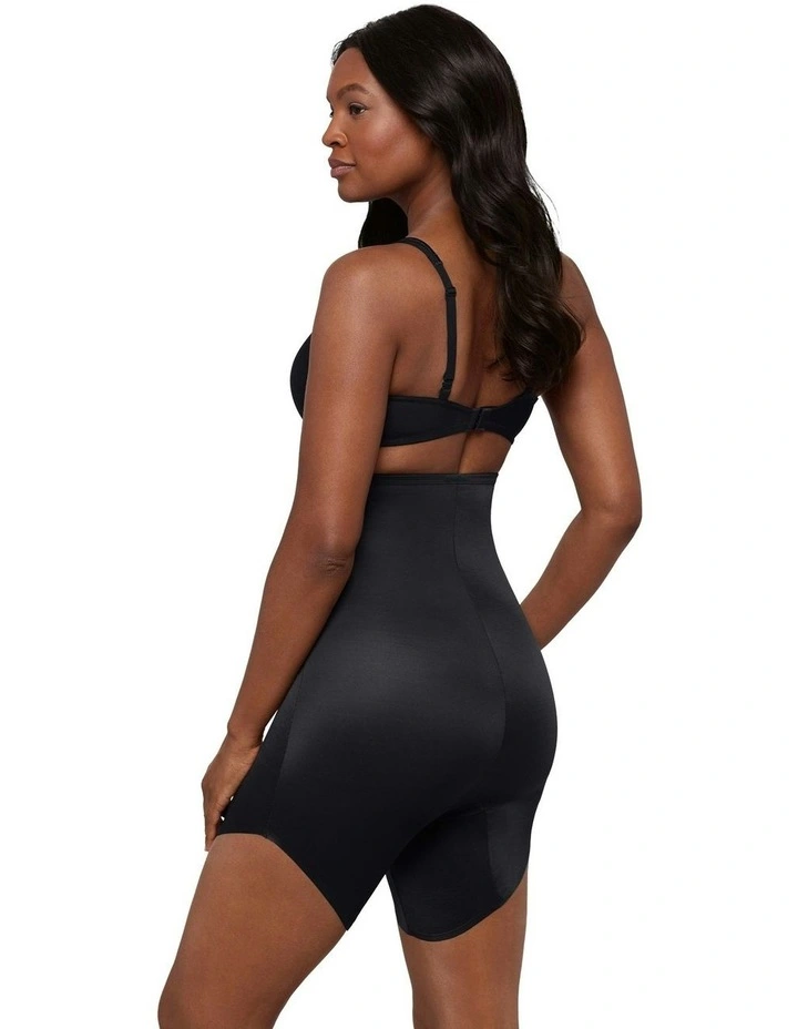 Showstopper Slanted Hem Ultra-High Waist Shaping Short in Black image 3