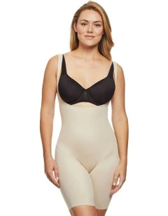 Shape Away Extra-Firm Cupless Body And Thigh Shaper in Warm Beige