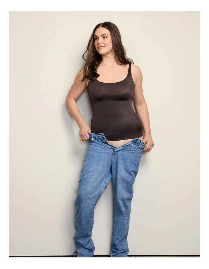 No Side Show Firm Control Slimming Tank Top in Black image 4