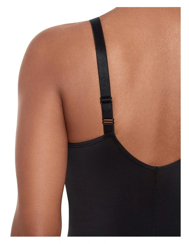 Comfy Curves Padded Cup Firm Control Shaping Camisole in Black image 3