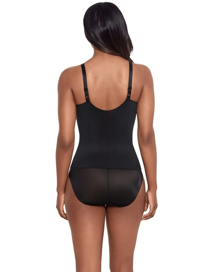 Comfy Curves Padded Cup Firm Control Shaping Camisole in Black image 5