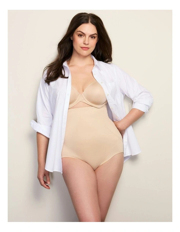 Shape Away Ultra-High Waist Shaping Brief in Warm Beige image 7