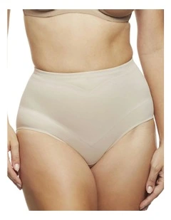 Adjust Perfect Firm Control High Waist Shaping Brief in Warm Beige