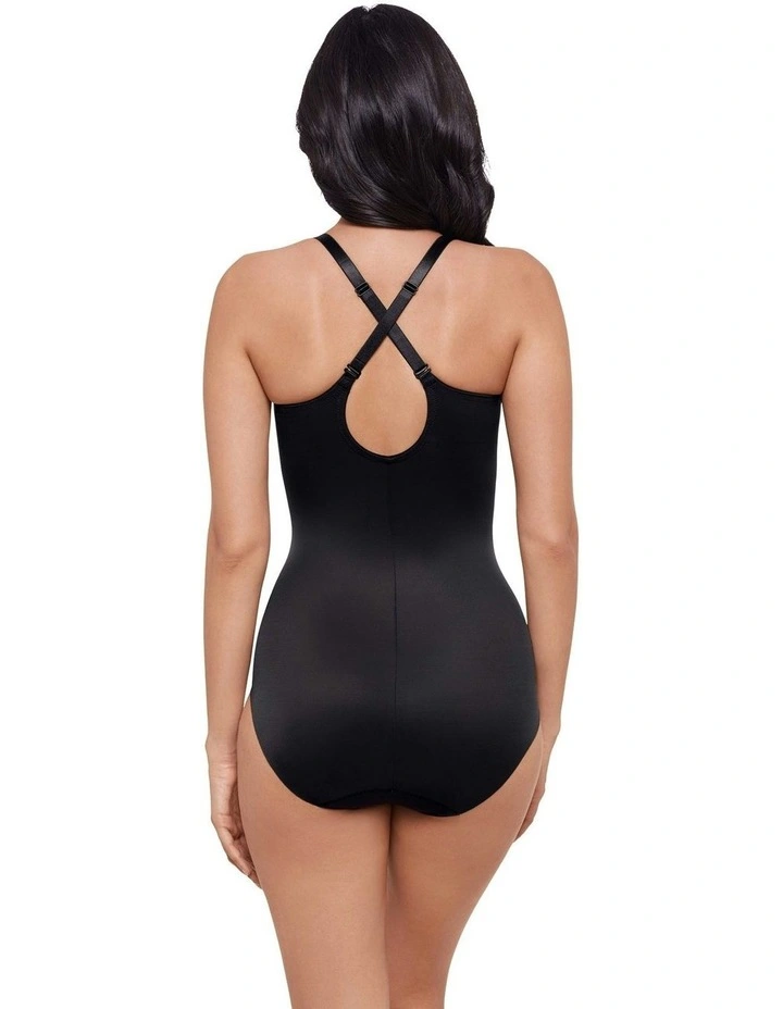 Sexy Sheer Shaping Underwired Padded Bodysuit in Black image 2