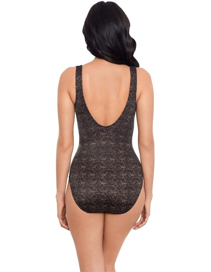 Cappadocia Criss Cross Escape Underwired Shaping Swimsuit in Black Multi image 2