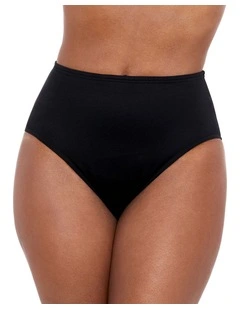 Separates Full Coverage Shaping Bikini Bottoms in Black