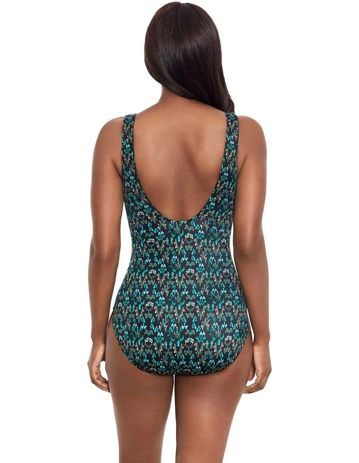 Bijoux Criss Cross Escape Underwired Shaping Swimsuit in Black Multi image 2