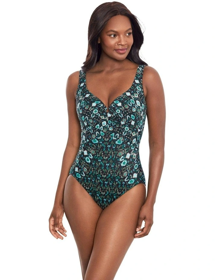 Bijoux Criss Cross Escape Underwired Shaping Swimsuit in Black Multi image 4