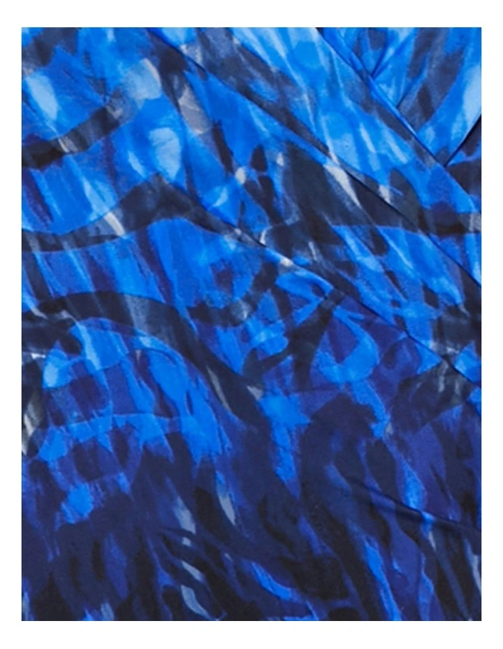Paka Mayan Wrapsody Halter-Effect Shaping Swimsuit in Blue image 5