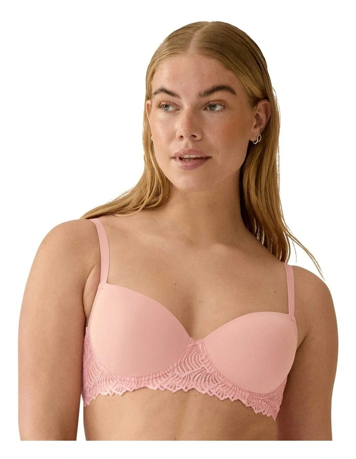 Friday Wired Balconette T-shirt Bra With Lace in Pink Rose image 1