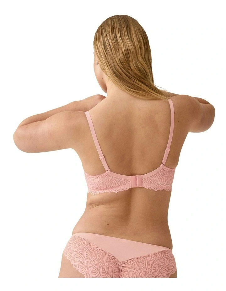 Friday Wired Balconette T-shirt Bra With Lace in Pink Rose image 4