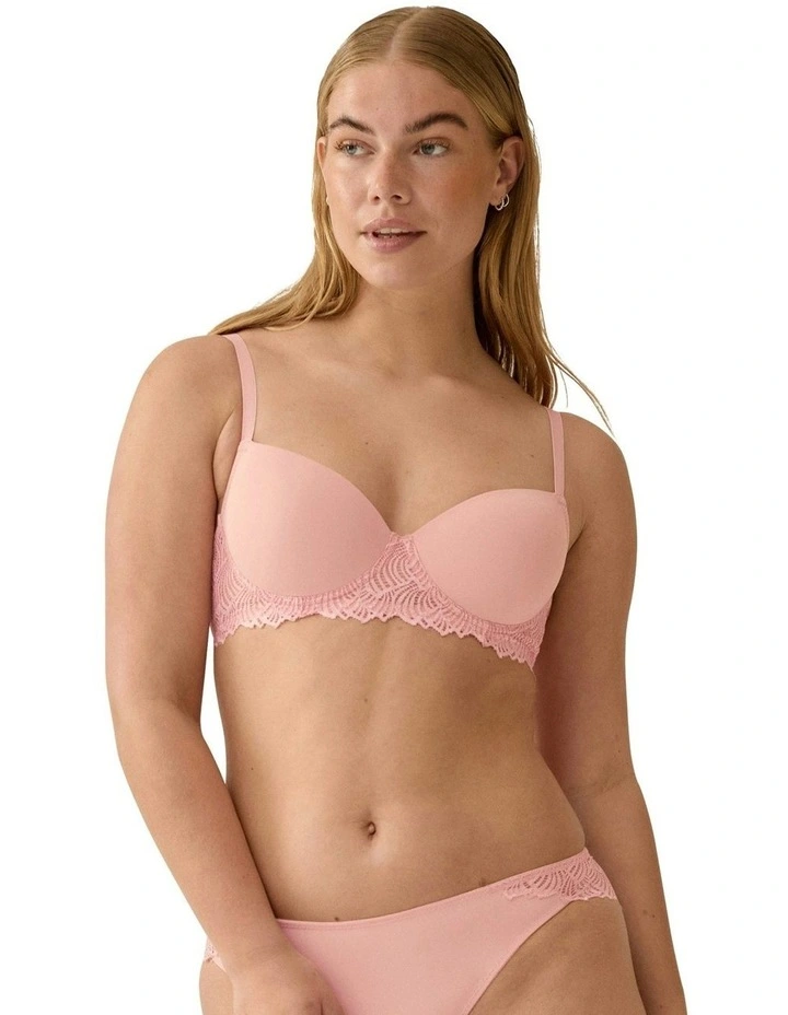 Friday Wired Balconette T-shirt Bra With Lace in Pink Rose image 5