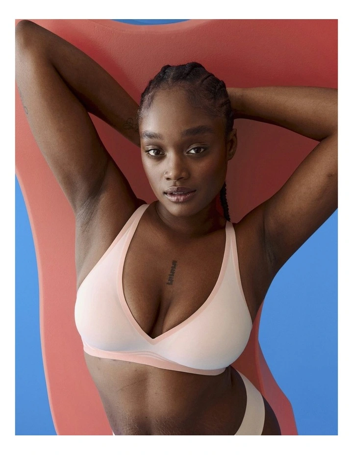 Sunday Lightly Padded Seamless Wirefree Bra in Blush image 3