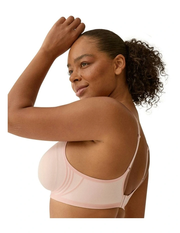 Sunday Lightly Padded Seamless Wirefree Bra in Blush image 4