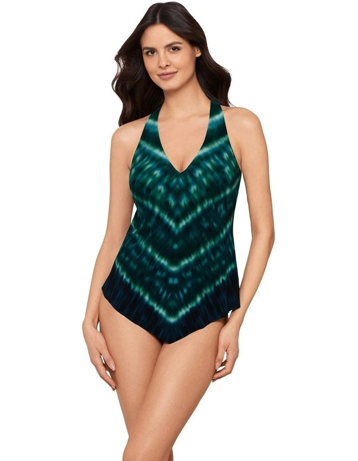 Carezza Taylor Loose Fit Underwire Tankini Top in Blue image 5
