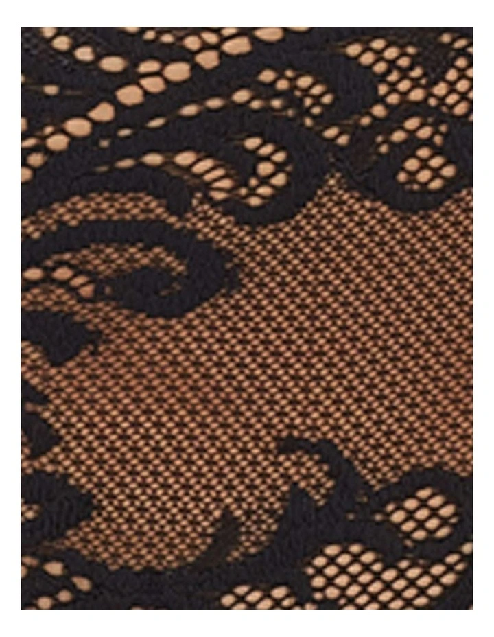 Feathers Mid Rise Retro Lace Brief in Black image 6