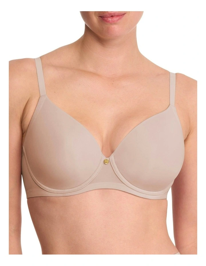 Cloud Comfort Wired Back-Smoothing T-shirt Bra in Light Mocha image 1