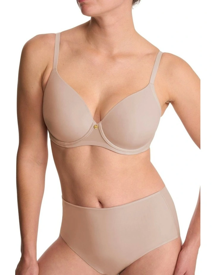 Cloud Comfort Wired Back-Smoothing T-shirt Bra in Light Mocha image 4