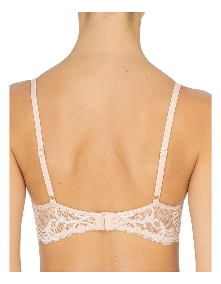 Feathers Lightly Padded Wired Plunge Bra in Cameo Rose image 2