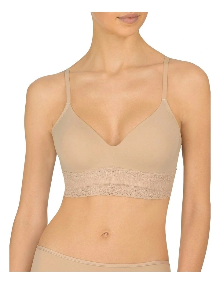 Bliss Perfection Padded Longline Wirefree Bra in Cafe image 3