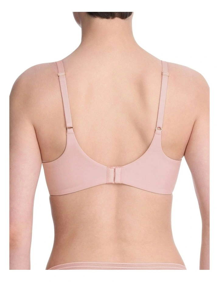 Love Lace Unpadded Wired T-shirt Bra in Pink Pearl/Warm White image 5